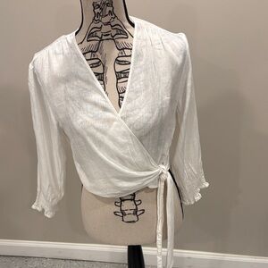 Rails White Wrap Blouse NWOT